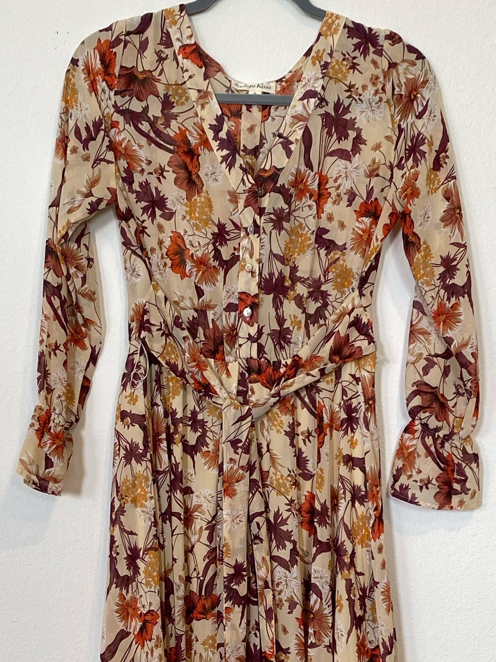 Floral Long Sleeve Maxi Dress - Picture 2 of 5